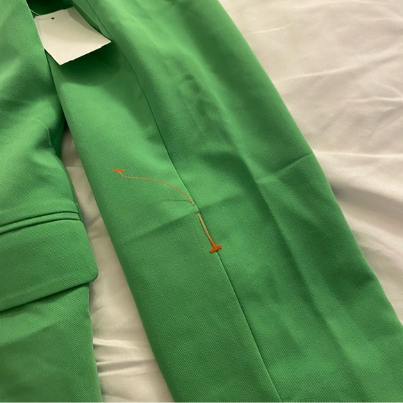 NEW Topshop Belted Blazer in Green with Buttons US size 6 women’s oversized fit - Picture 11 of 16